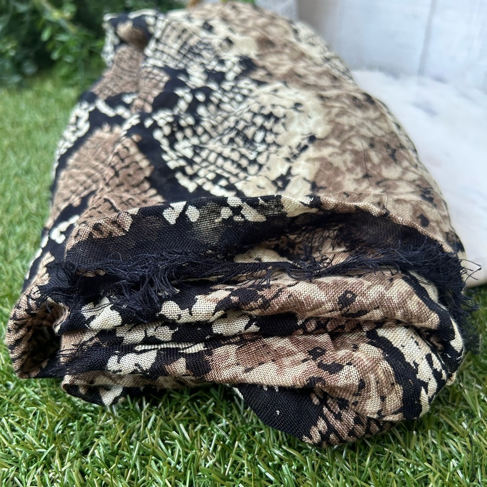 Coach Python Oversized Square Scarf Khaki,Black D… - image 6